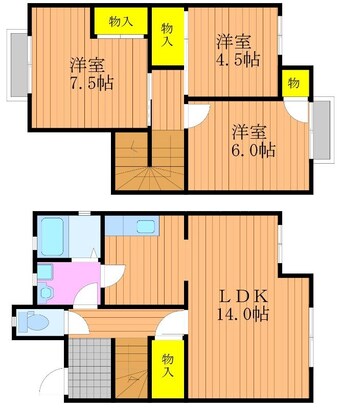 間取図 山陽本線（中国）/西川原駅 徒歩10分 1階 築37年