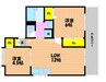宇野線<宇野みなと線>/大元駅 徒歩16分 2階 築41年 2LDKの間取り