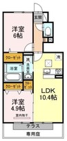 山陽本線（中国）/岡山駅 バス:30分:停歩6分 1階 築7年 2LDKの間取り