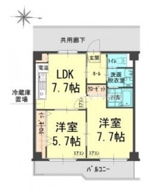 間取図 山陽本線（中国）/岡山駅 バス12分岡電バス・中電バス・津島新道下車:停歩1分 4階 築21年