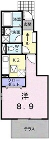 宇野線<宇野みなと線>/妹尾駅 徒歩10分 1階 築16年 1Kの間取り