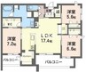 岡山市電清輝橋線<岡山電気軌道>/清輝橋駅 徒歩5分 2階 1年未満 3LDKの間取り