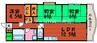 山陽本線（中国）/北長瀬駅 徒歩20分 3階 築32年 3LDKの間取り