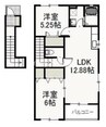山陽本線（中国）/庭瀬駅 徒歩12分 2階 築19年 2LDKの間取り