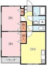 岡山市電清輝橋線<岡山電気軌道>/清輝橋駅 徒歩34分 2階 築29年 2LDKの間取り