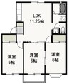 山陽本線（中国）/岡山駅 バス:23分:停歩9分 2階 築29年 3LDKの間取り