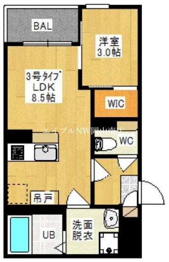 間取図 宇野線<宇野みなと線>/大元駅 徒歩15分 1階 建築中