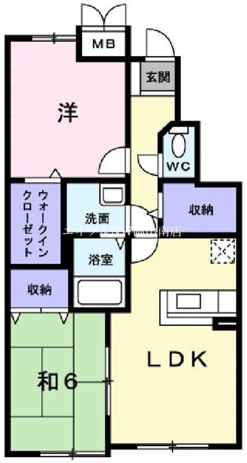 間取図 宇野線<宇野みなと線>/備前西市駅 徒歩20分 1階 築22年