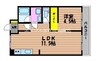 宇野線<宇野みなと線>/備前西市駅 徒歩41分 6階 築37年 1LDKの間取り