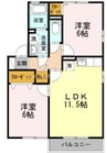 宇野線<宇野みなと線>/宇野駅 徒歩28分 2階 築18年 2LDKの間取り