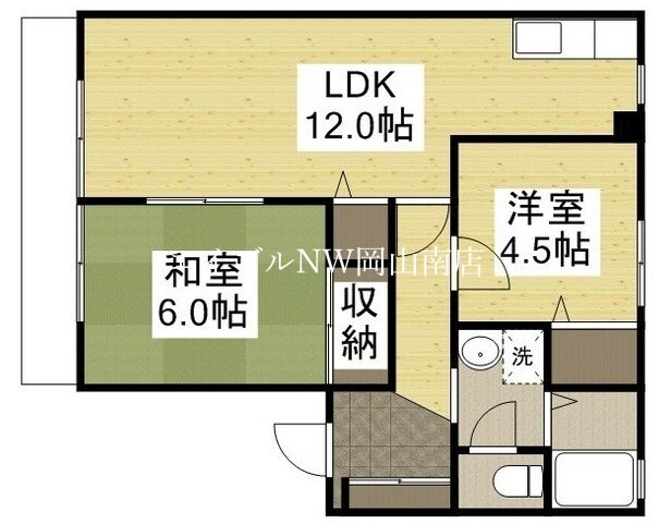 間取り図 宇野線<宇野みなと線>/備前西市駅 徒歩58分 1階 築30年