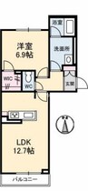 岡山市電清輝橋線<岡山電気軌道>/清輝橋駅 徒歩38分 2階 築3年 1LDKの間取り