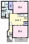 宇野線<宇野みなと線>/常山駅 徒歩22分 1階 築22年 2DKの間取り