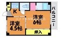 ビレッジハウス福富2号棟の間取図