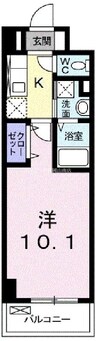 宇野線<宇野みなと線>/大元駅 徒歩12分 4階 築5年 1Kの間取り