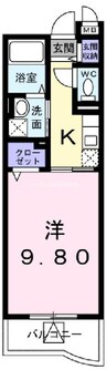 宇野線<宇野みなと線>/大元駅 徒歩4分 3階 築12年 1Kの間取り