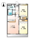 岡山市電清輝橋線<岡山電気軌道>/清輝橋駅 徒歩31分 2階 築20年 2LDKの間取り