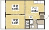 宇野線<宇野みなと線>/備前西市駅 徒歩64分 2階 築37年 2DKの間取り