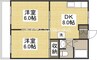 宇野線<宇野みなと線>/備前西市駅 徒歩64分 2階 築38年 2DKの間取り