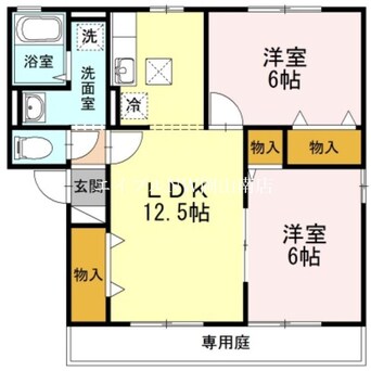 間取図 吉備線<桃太郎線>/備前三門駅 徒歩13分 1階 築24年