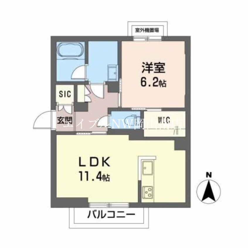 間取図 吉備線<桃太郎線>/大安寺駅 徒歩6分 2階 建築中