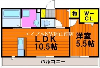 間取図 宇野線<宇野みなと線>/備前西市駅 徒歩9分 1階 築12年