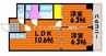 宇野線<宇野みなと線>/備前西市駅 徒歩27分 6階 築10年 2LDKの間取り