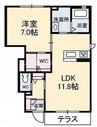 宇野線<宇野みなと線>/妹尾駅 徒歩15分 1階 築8年 1LDKの間取り