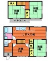 宇野線<宇野みなと線>/妹尾駅 徒歩26分 1階 築48年 4LDKの間取り