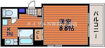 間取図 山陽本線（中国）/岡山駅 徒歩14分 5階 築22年