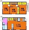 宇野線<宇野みなと線>/備前西市駅 徒歩21分 1階 築12年 3LDKの間取り