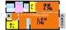宇野線<宇野みなと線>/備前西市駅 徒歩73分 2階 築21年 1LDKの間取り