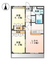 岡山市電清輝橋線<岡山電気軌道>/清輝橋駅 徒歩31分 1階 築21年 2LDKの間取り