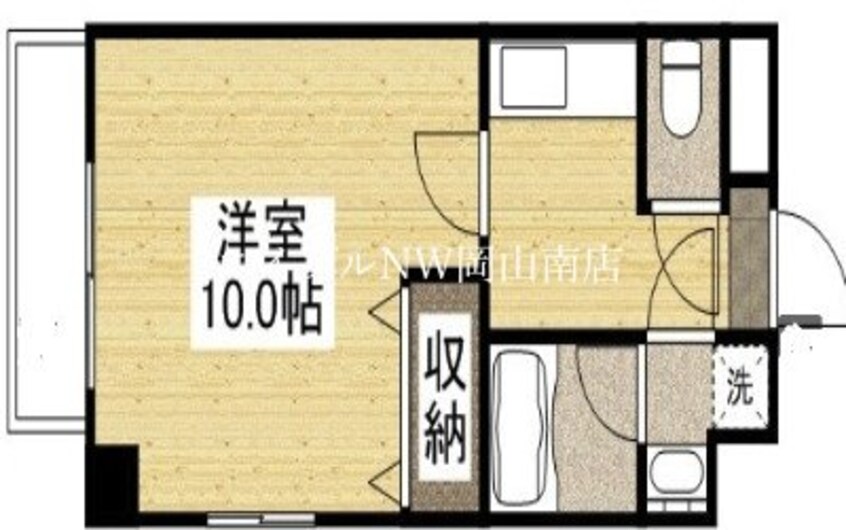 間取図 岡山市電清輝橋線<岡山電気軌道>/清輝橋駅 徒歩4分 4階 築15年