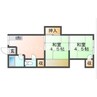 山陽本線（中国）/岡山駅 バス:25分:停歩1分 2階 築52年 2DKの間取り