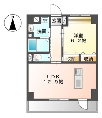 間取図 宇野線<宇野みなと線>/大元駅 徒歩15分 2階 築7年