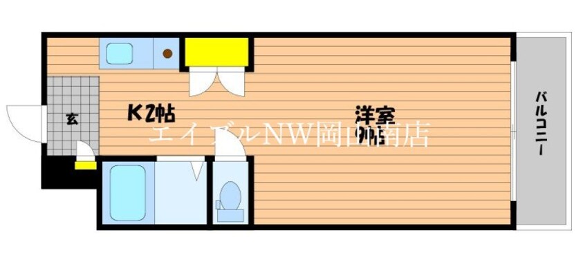 間取図 山陽本線（中国）/北長瀬駅 徒歩30分 3階 築29年