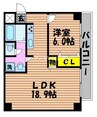 山陽本線（中国）/岡山駅 バス:20分:停歩7分 3階 築37年 1LDKの間取り