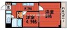 山陽本線（中国）/岡山駅 バス:19分:停歩8分 7階 築25年 2Kの間取り