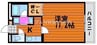 宇野線<宇野みなと線>/大元駅 徒歩15分 1階 築13年 1Kの間取り