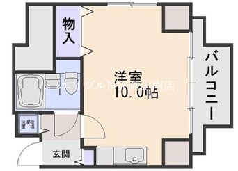 間取図 岡山市電清輝橋線<岡山電気軌道>/清輝橋駅 徒歩7分 7階 築32年