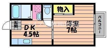 間取図 宇野線<宇野みなと線>/茶屋町駅 徒歩37分 1階 築32年