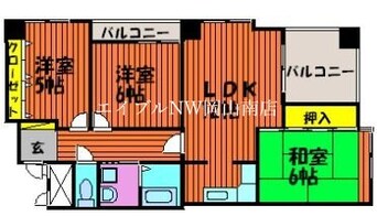 間取図 宇野線<宇野みなと線>/妹尾駅 徒歩3分 7階 築30年