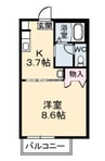 宇野線<宇野みなと線>/備前西市駅 徒歩51分 1階 築29年 1Kの間取り