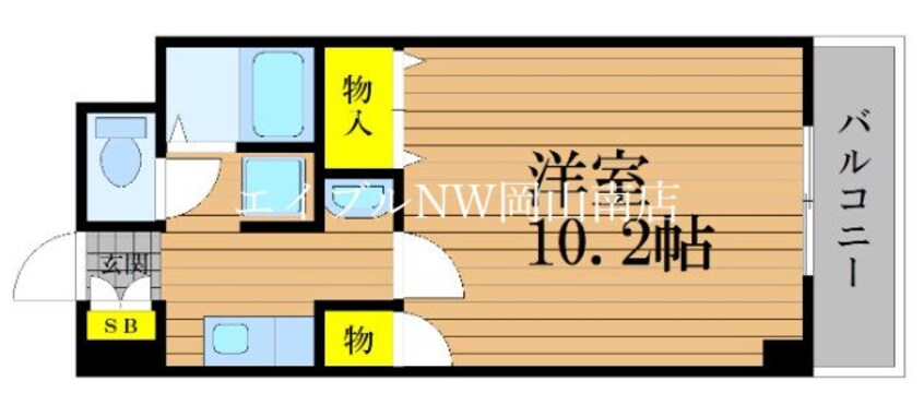 間取図 宇野線<宇野みなと線>/大元駅 徒歩43分 2階 築26年