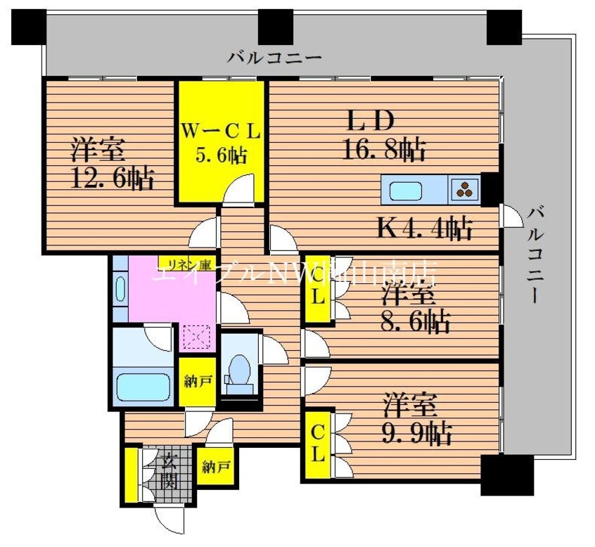 間取図 宇野線<宇野みなと線>/妹尾駅 徒歩2分 11階 築6年