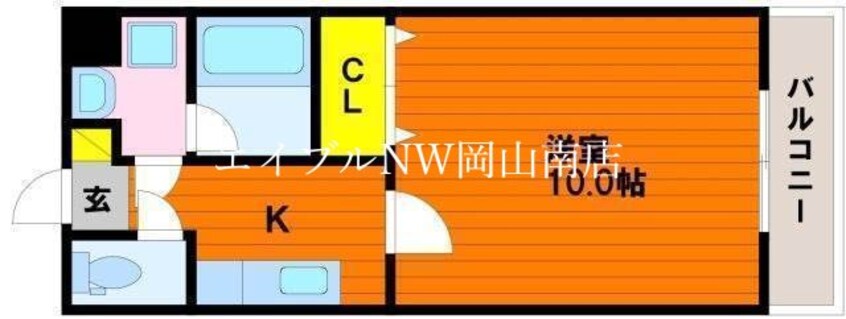 間取図 宇野線<宇野みなと線>/大元駅 徒歩18分 4階 築8年