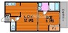 岡山市電清輝橋線<岡山電気軌道>/清輝橋駅 徒歩26分 2階 築17年 1LDKの間取り