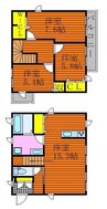 津山線/法界院駅 徒歩20分 1階 築3年 3LDKの間取り