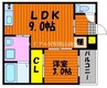 山陽本線（中国）/北長瀬駅 徒歩6分 2階 築5年 1LDKの間取り